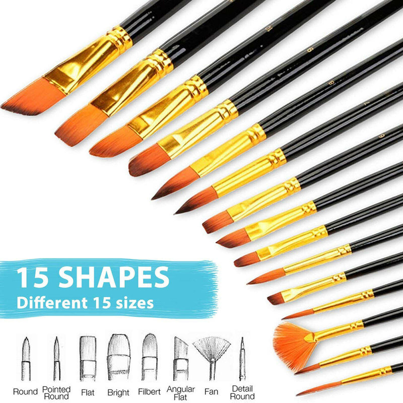 Artist Paint Brushes Set Acrylic Oil Watercolour Painting Craft Art Model Kit