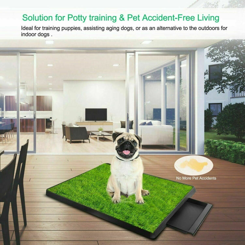 Puppy Dog Pet Potty Training Pee Pad Mat Tray Grass House Toilet &amp; tray Indoor