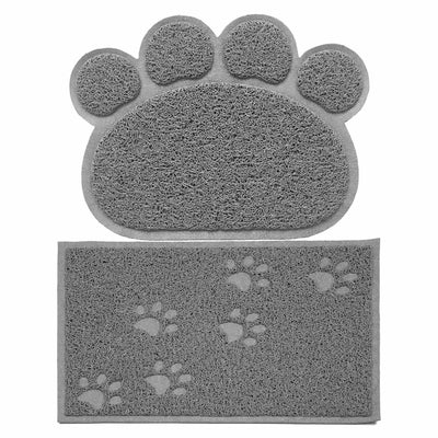 Silicone Absorbent Waterproof Pet Feeding Mat 12"x16" (Paw / Rectangle Shape)