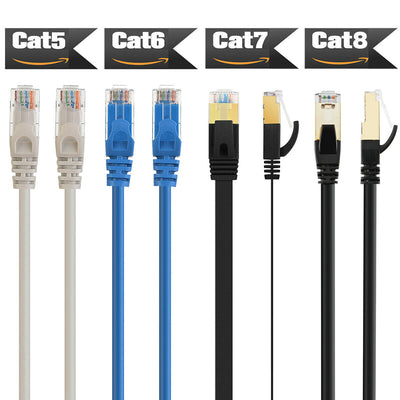 FREE EXPEDITED - Category 8 High Speed Fastest Ethernet Lan Cable Cat 5e 6 7 LOT