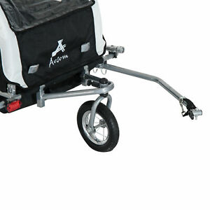 Double Child Baby Bike Bicycle Trailer - Black/White