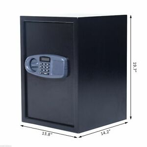 Electronic Wall Safe Box Digital Lock Cash Jewelry Security Home Office Hotel