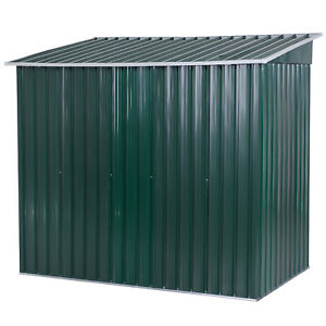 80"x 52" Garden Storage Shed Tool Kit Lockable Yard Garden Metal Green