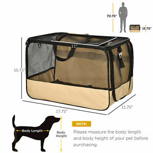 Folding Pet Car Seat Dog Cat Bag Safety Belt Mesh Portable Carrier Travel