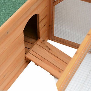 51"Chicken Coop Wooden Rabbit Hutch House Poultry Coup Coops W/ Run