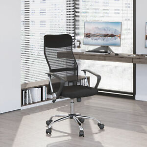 Executive Office Chair High Back Mesh Chair Seat Office Desk Chairs, Black