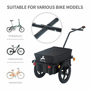 Cargo Trailer Steel Large Bike Bicycle Luggage Cart Carrier Shopping Wheel