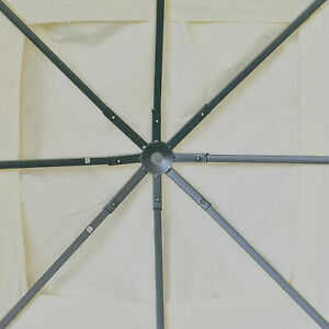 10' x 10' Gazebo Canopy Replacement UV Protected Cover Sun Shade Cream White
