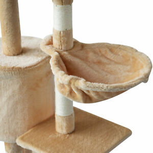 52" Multi-Level Cat Tree Kitty Activity Center Scratcher Tower Condo Beige