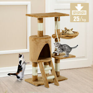 38” Cat Activity Tree Tower Kitten Center Scratching Pet Furniture Brown