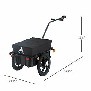 Cargo Trailer Steel Large Bike Bicycle Luggage Cart Carrier Shopping Wheel