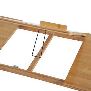 28" Foldable Bamboo Laptop Stand Notebook PC Desk Table Stand Bed Tray Drawer