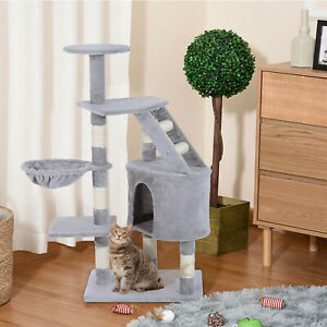 Cat Tree Condo Scratching Post Kitten Climb Furniture Activity Center 49"