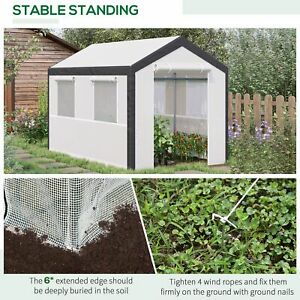 Walk-In Greenhouse Plant Growth Shed Outdoor Tunnel