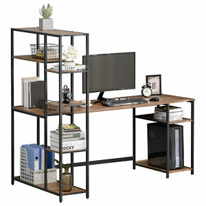 HOMCOM Home Office Writing Desk w/ Display Shelf Study Computer Table