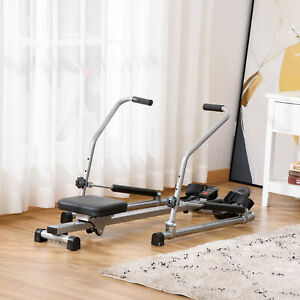 Rowing Machine with 4 Level Resistances and Digital Monitor for Home Gym