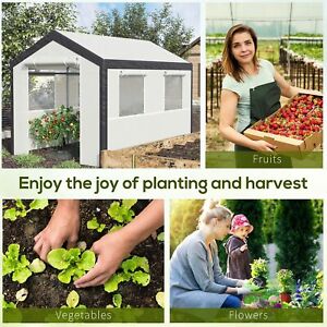 Walk-In Greenhouse Plant Growth Shed Outdoor Tunnel