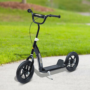 Adjustable Kids Stunt Scooter Street Bike Ride On w/ 12” Tire Black