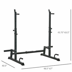 Multi-Function Barbell Squat Rack Stand Adjustable Weight Lifting Bench Press