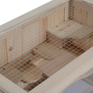 Wooden Hamster Cage Mice Rodents Hutch House 2 Levels Small Animals