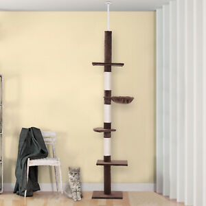 8.5ft Cat Climbing Tree 5-Tier Kitty Activity Center with Scratching Post