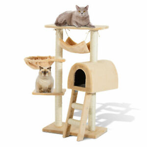 39" Deluxe Cat Tree Tower Scratching Post Kitten Condo Activity Center