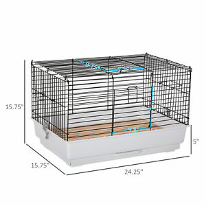 Small Animal Cage Habitat for Rabbit Bunny Guinea Pig Pet Mink w/ Slide-out Tray