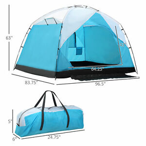 Camping Tent for 4 Person w/ Portable Carry Bag Family Tent for Hiking Travel