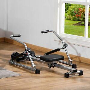 Rowing Machine with 4 Level Resistances and Digital Monitor for Home Gym