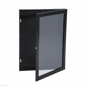 31.5” Hockey Jersey Display Case Frame Shadow Box Football Baseball Black Wood