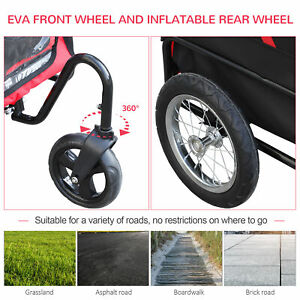 2-In-1 Dog  Bicycle Trailer / Stroller Pet Carrier with 360 Swivel Wheel, Hitch,