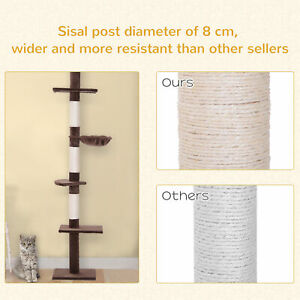 8.5ft Cat Climbing Tree 5-Tier Kitty Activity Center with Scratching Post