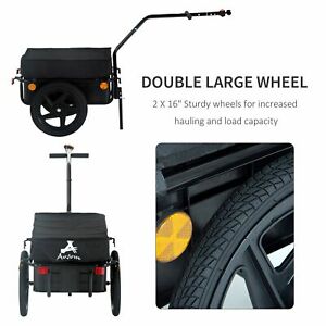 Cargo Trailer Steel Large Bike Bicycle Luggage Cart Carrier Shopping Wheel