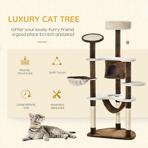 Cat Scratching Tree Bed Condo House Furniture Post Bed Toys