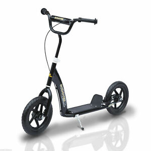 Adjustable Kids Stunt Scooter Street Bike Ride On w/ 12” Tire Black