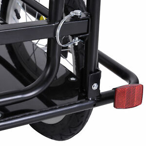 Folding Bicycle Cargo Trailer Luggage Trailer Garden Patio Tool Black