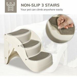 Portable Pet Steps for Dogs Cats with Non-slip Treads for High Bed Sofa