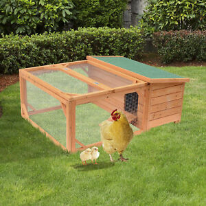 51"Chicken Coop Wooden Rabbit Hutch House Poultry Coup Coops W/ Run