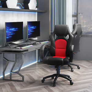 Office Chair Racecar Style Gaming High Back Executive Adjustable Swivel Seat