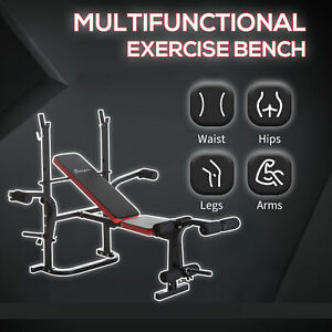 59" Multi-Function Adjustable Weight Training Bench Gym Fitness Lifting Bench