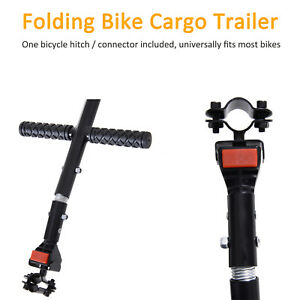 Folding Bicycle Cargo Trailer Luggage Trailer Garden Patio Tool Black