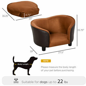 Luxury Pet Lounge Sofa Bed Plush Comfort Couch w/ Cushion High Quality