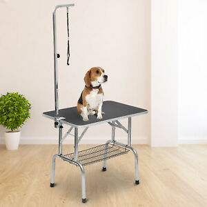 36" Large Pet Grooming Foldable Table Dog Cat Adjustable Arm Basket