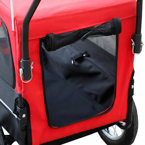 2-In-1 Dog  Bicycle Trailer / Stroller Pet Carrier with 360 Swivel Wheel, Hitch,