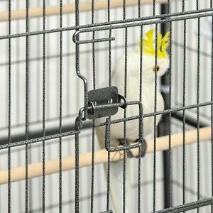 52'' Large Steel Bird Cage Bird House with Rolling Stand Slide-out Tray