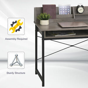 HOMCOM Study Desk Computer Desk Industrial Desig for Home Office & Study Use