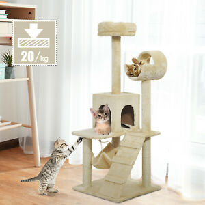 52” Scratching Cat Tree Condo Pet Kitten Furniture Activity Center Beige