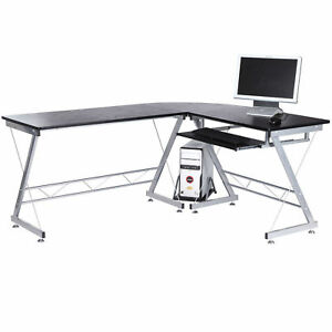 Corner Laptop Desktop Computer Desk L-shaped PC Table Workstation Home Office