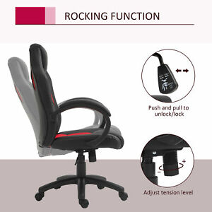 Office Chair Racecar Style Gaming High Back Executive Adjustable Swivel Seat