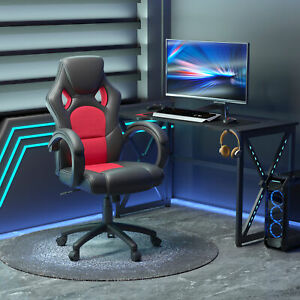 Office Chair Racecar Style Gaming High Back Executive Adjustable Swivel Seat